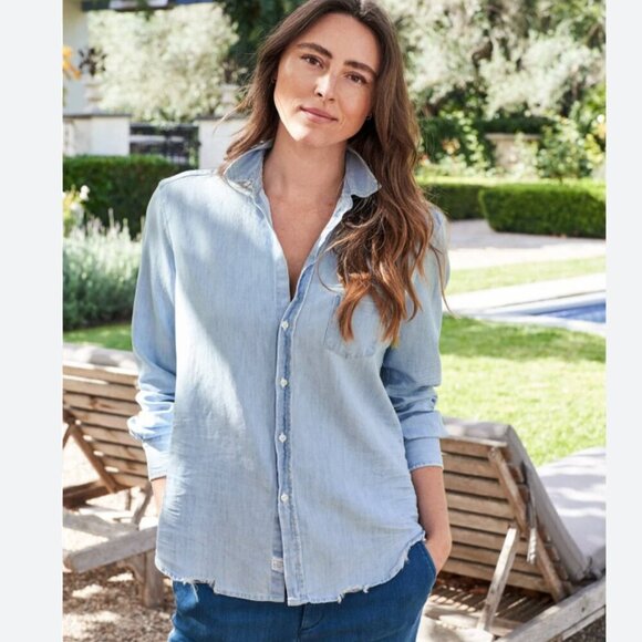 Frank & Eileen Tops - Frank & Eileen Eileen Button-Up Shirt Famous Denim Size: XL Tattered Wash